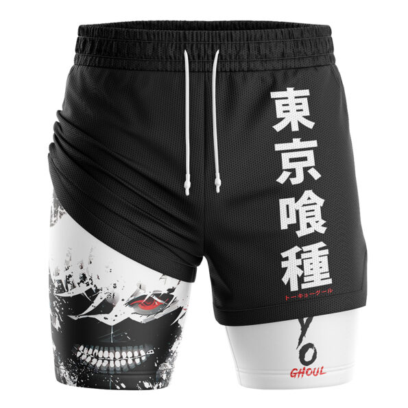 Ken Kaneki Tokyo Ghoul 2-in-1 Performance Shorts