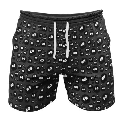 No Face and Soot Sprites Spirited Away Gym Shorts