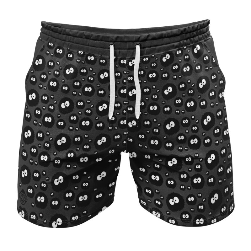 No Face and Soot Sprites Spirited Away Gym Shorts