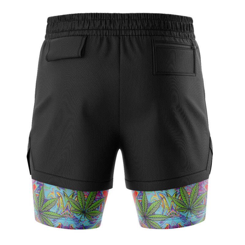 Trippy Weed 2-in-1 Performance Shorts - Image 4