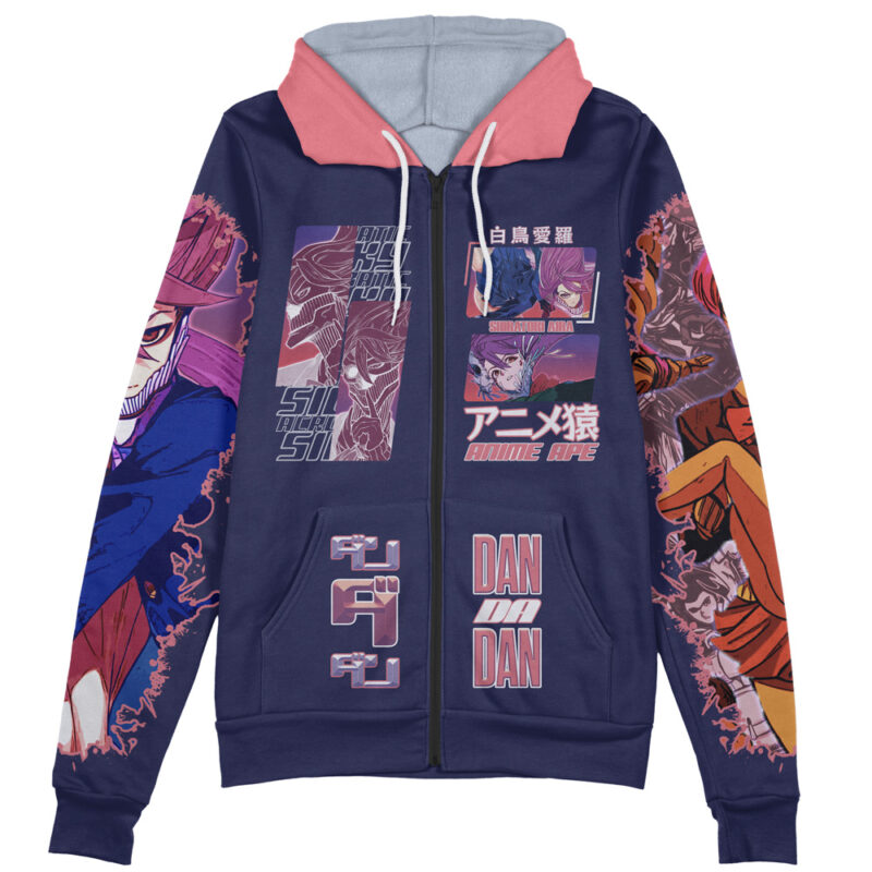 Shiratori Aira Dandadan Streetwear Zip Hoodie Jacket - Image 2