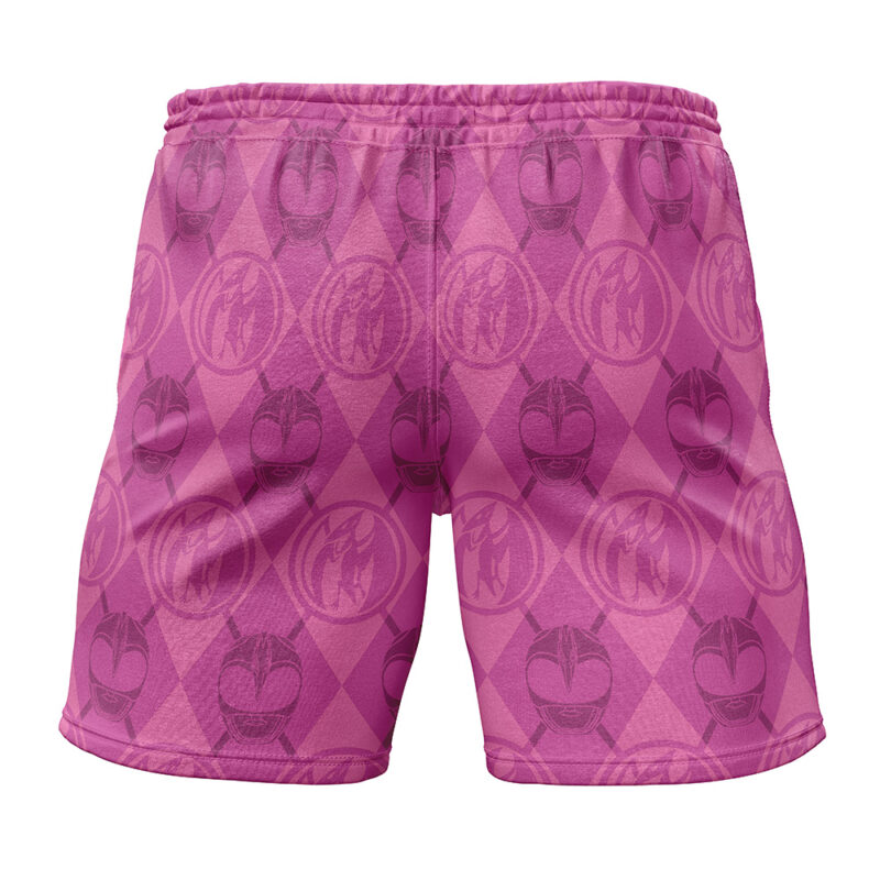 Argyle Pink Ranger Power Rangers Gym Short - Image 2
