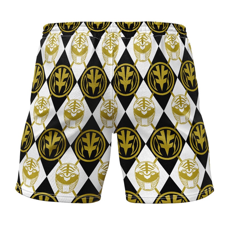 Argyle White Ranger Power Rangers Gym Short - Image 2