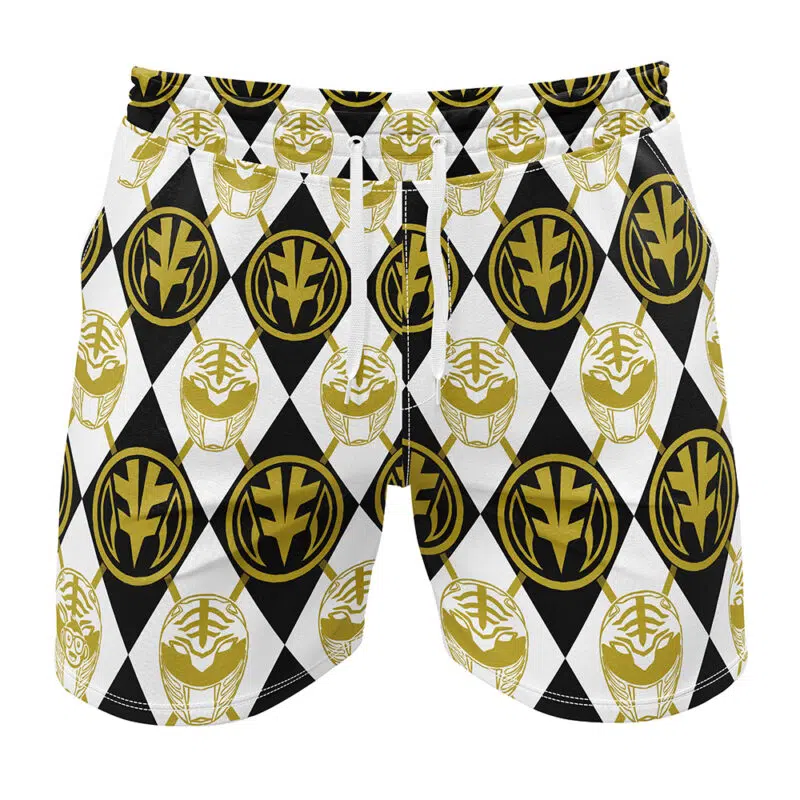 Argyle White Ranger Power Rangers Gym Short