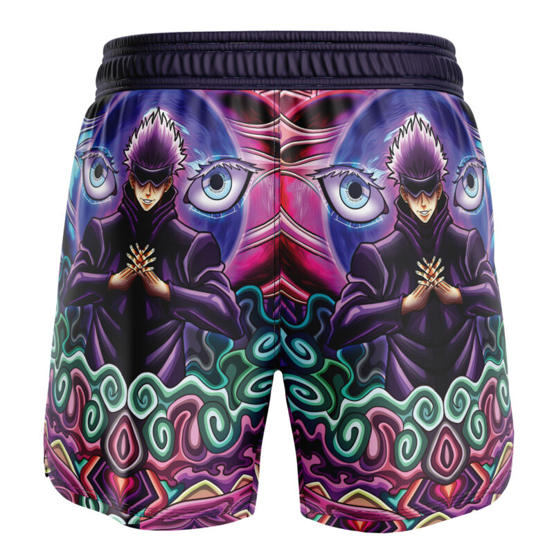 Trippy Gojo Satoru Jujutsu Kaisen BBJ MMA Fight Shorts - Image 2