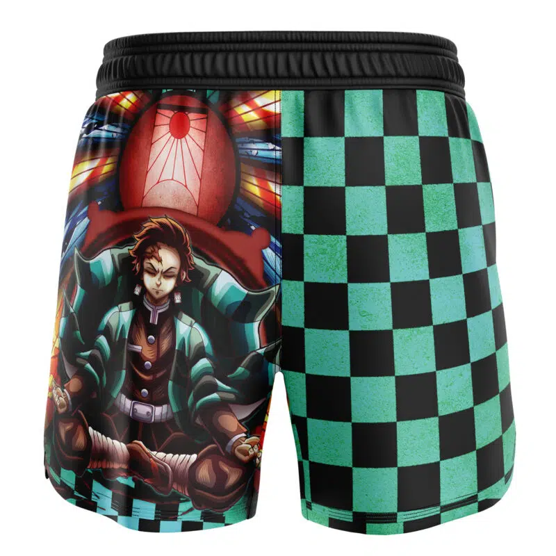 Trippy Kamado Tanjiro Demon Slayer BBJ MMA Fight Shorts - Image 2