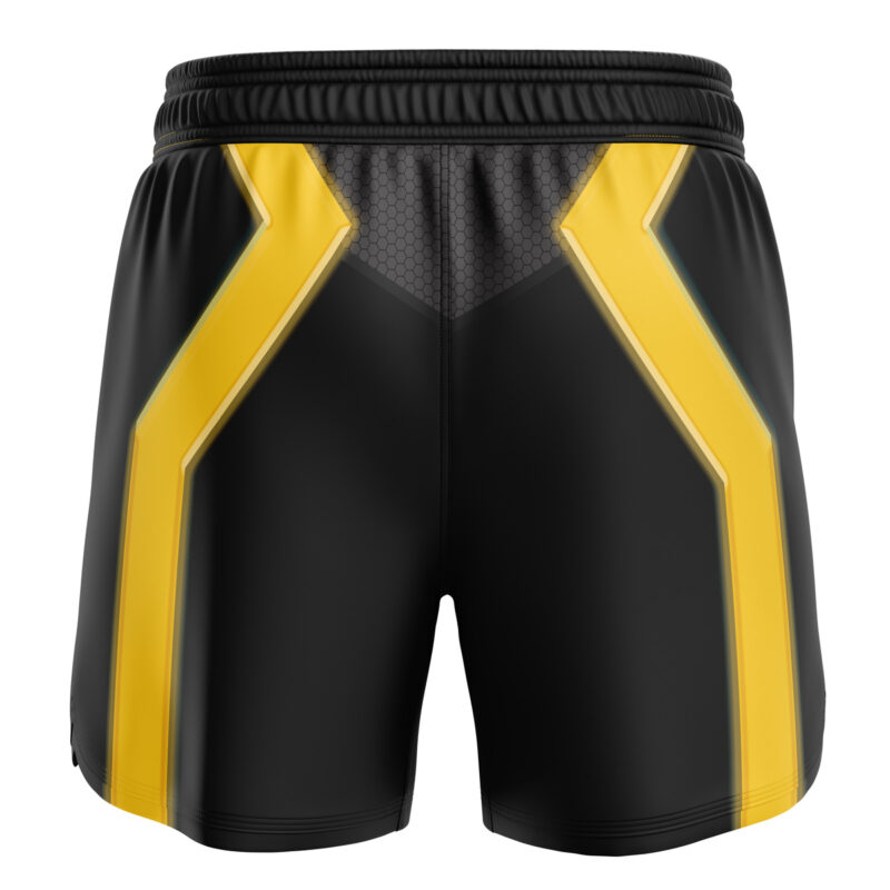 Yellow Circuits Uniform Tron BBJ MMA Fight Shorts - Image 2