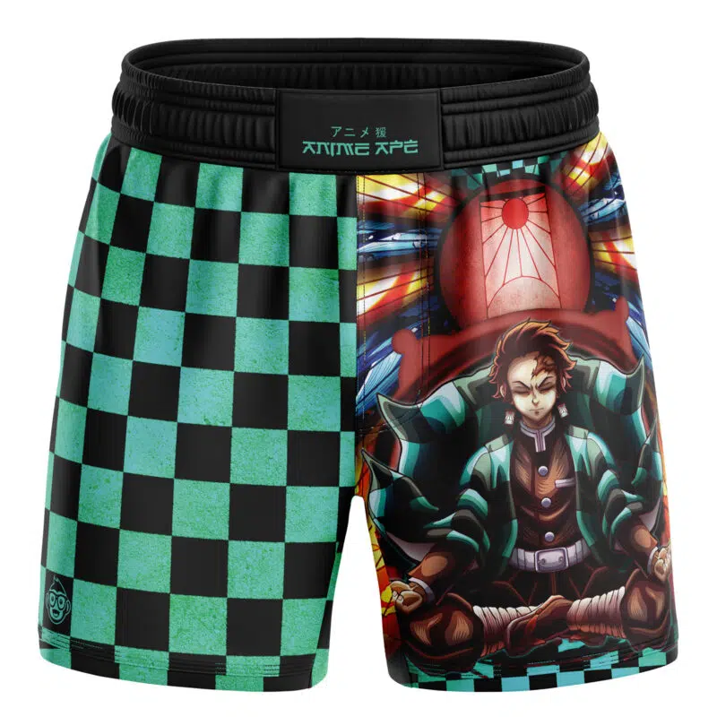 Trippy Kamado Tanjiro Demon Slayer BBJ MMA Fight Shorts