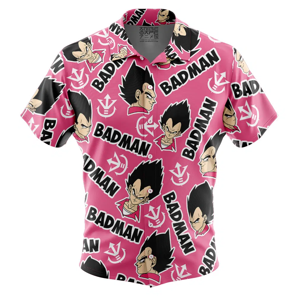 Badman Pattern Dragon Ball Z Button Up Hawaiian Shirt