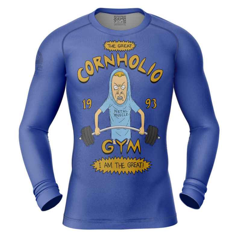 Cornholio Beavis and Butt-Head Long Sleeve Rash Guard Compression
