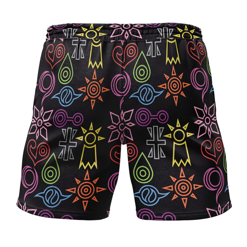 Crest Symbols Digimon Gym Shorts - Image 2