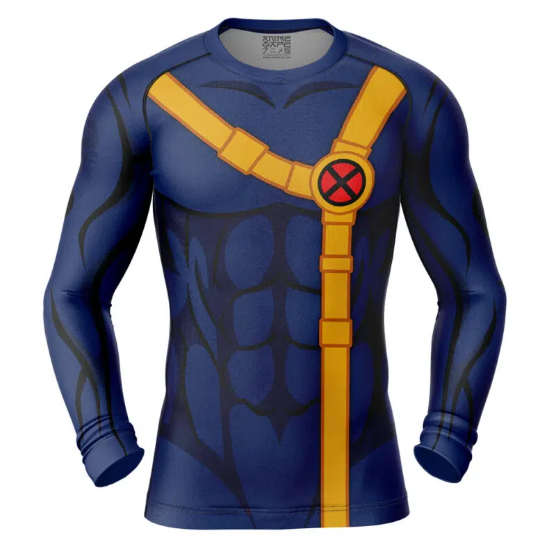 Cyclops X-Men Marvel Long Sleeve Rash Guard Compression