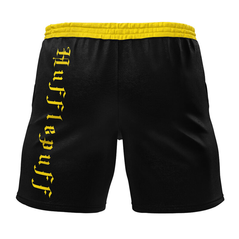 Hogwarts Legacy Hufflepuff V2 Harry Potter Gym Shorts - Image 2
