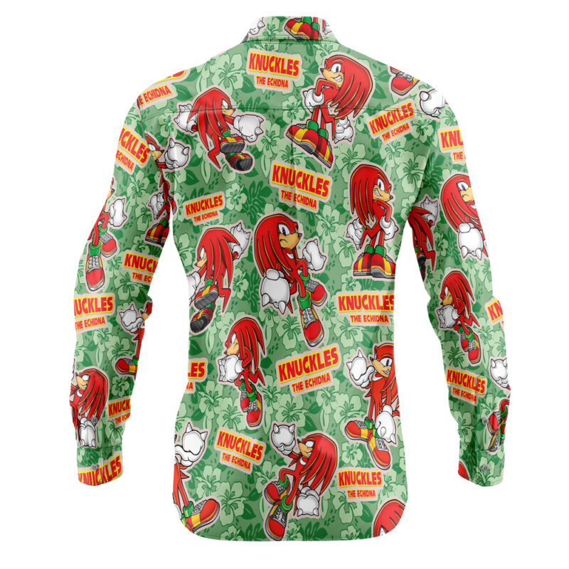 Knuckle's Sonic the Hedgehog Long Sleeve Button Up Shirt