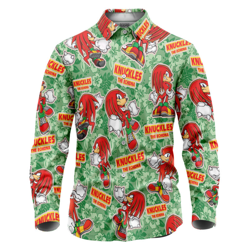 Knuckle's Sonic the Hedgehog Long Sleeve Button Up Shirt
