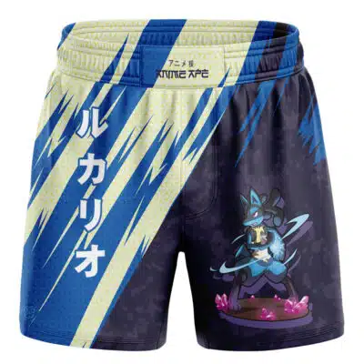 Lucario Attack Pokemon BJJ MMA Fight Shorts