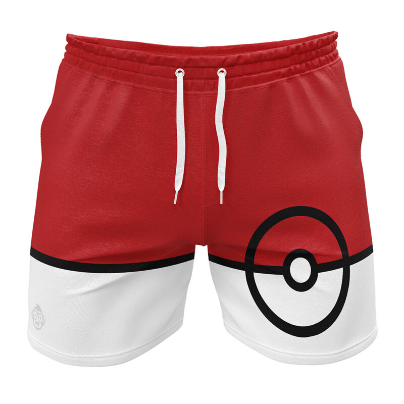 Pokeball Pokemon Gym Shorts