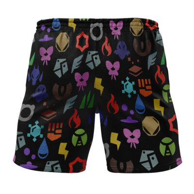 Pokemon Symbols Pokemon Gym Shorts