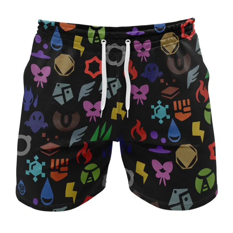 Pokemon Symbols Pokemon Gym Shorts