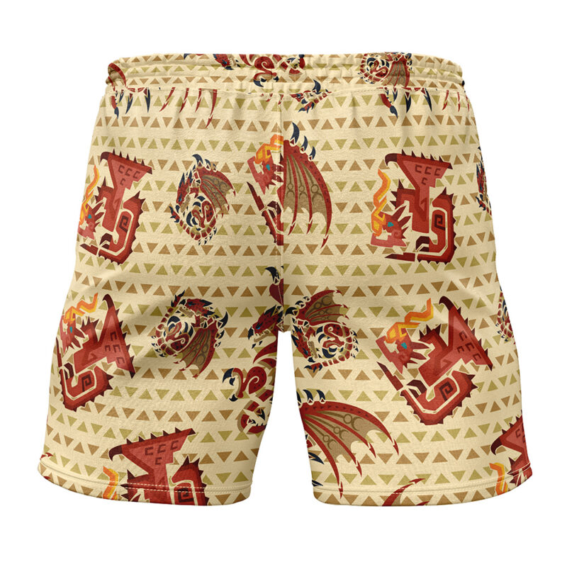 Rathalos Pattern Monster Hunter Gym Shorts - Image 2