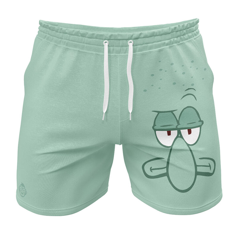 Squidward Face Spongebob SquarePants Gym Shorts