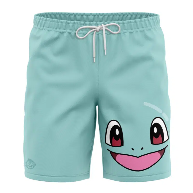 Squirtle Face Pokemon Board Shorts Swim Trunks