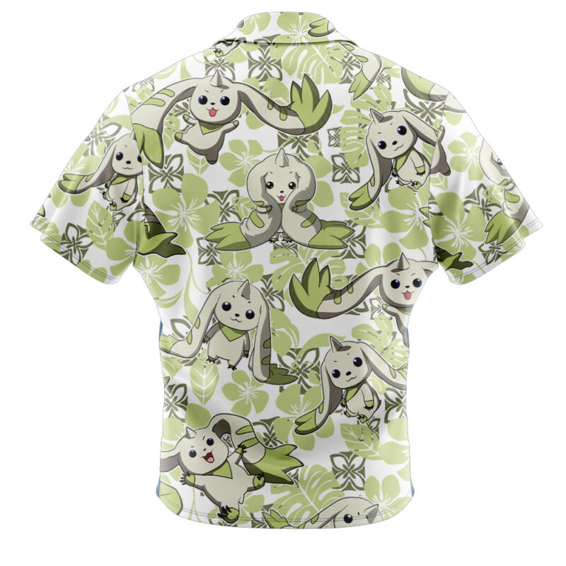 Terriermon Digimon Button Up Hawaiian Shirt