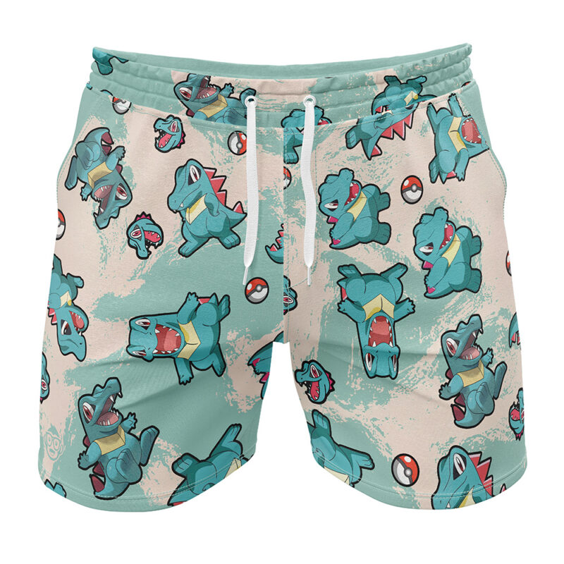 Totodile Pokemon Gym Shorts