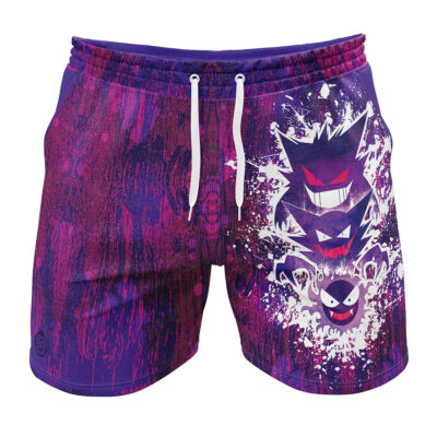 Trippy Ghostly Evolution Gastly Pokemon Gym Shorts