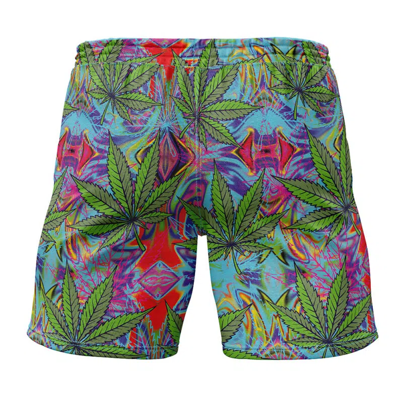 Trippy Weed Gym Shorts - Image 2