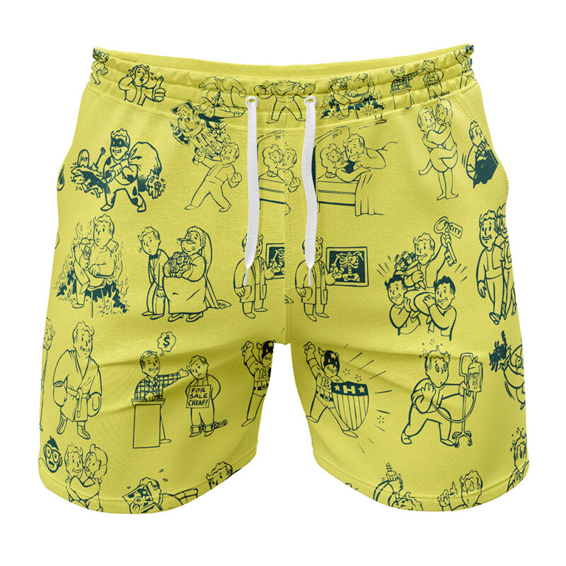 Vault Boy Fallout Gym Shorts