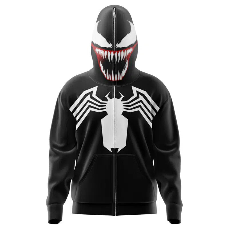 Venom Marvel Full Face Zip Hoodie