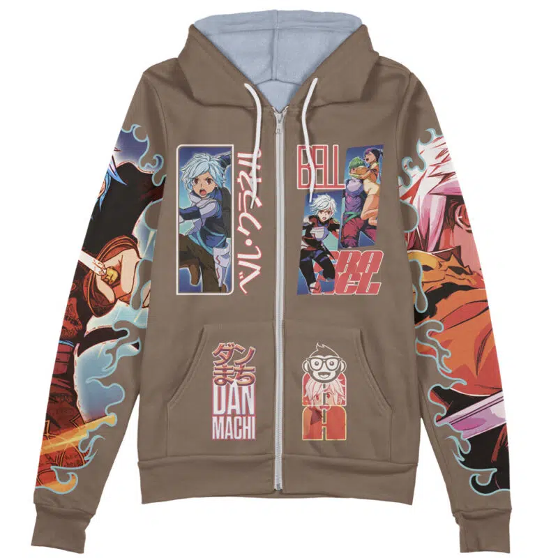 Bell Cranel DanMachi Streetwear Zip Hoodie Jacket - Image 2