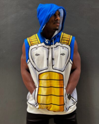 Vegeta Saiyan Battle Suit DBZ Sleeveless Hoodie
