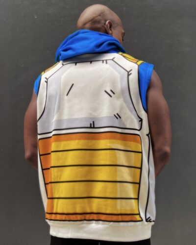 Vegeta Saiyan Battle Suit DBZ Sleeveless Hoodie