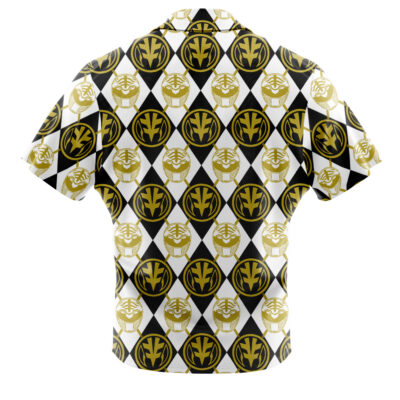 Agyle White Ranger Power Ranger Button Up Hawaiian Shirt