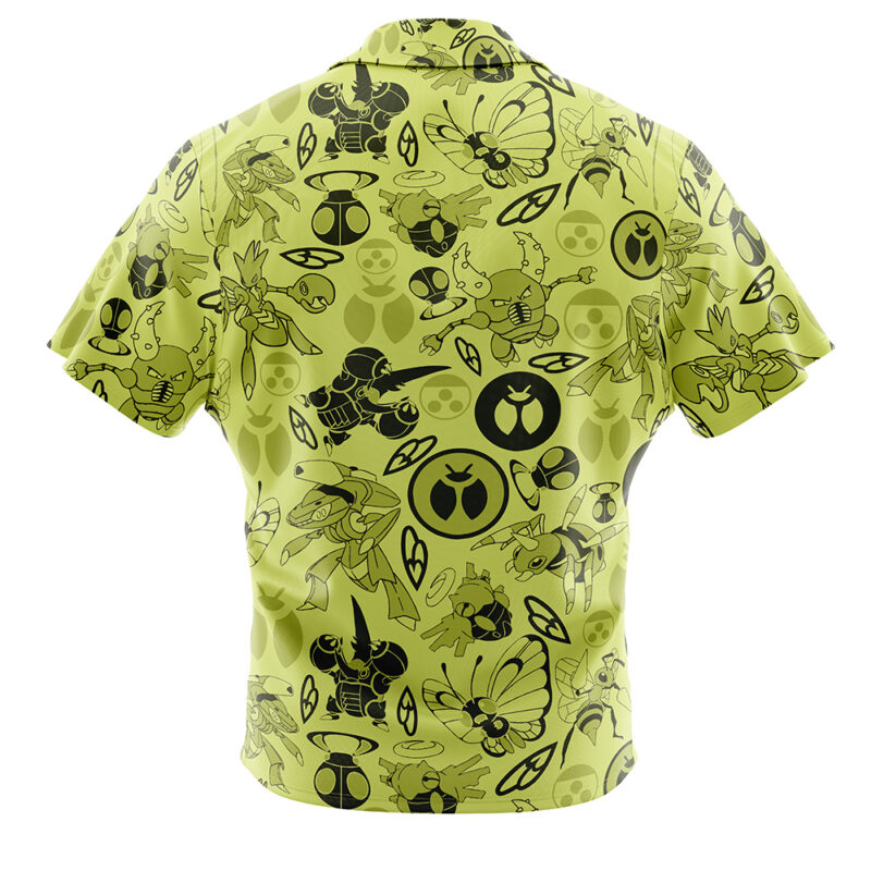 Bug Pokemon Button Up Hawaiian Shirt - Image 2