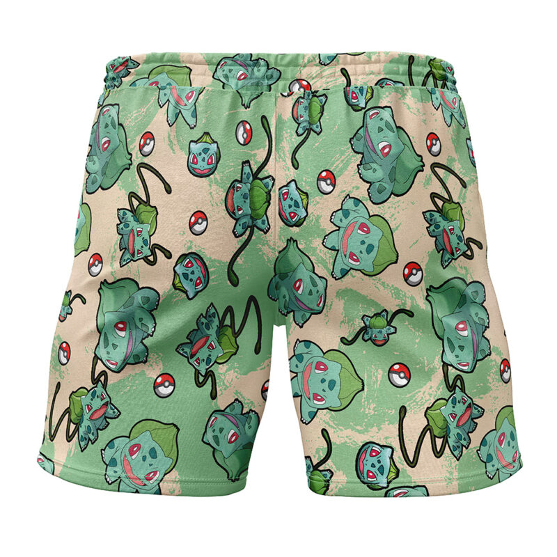 Bulbasaur Pattern Pokemon Gym Shorts - Image 2