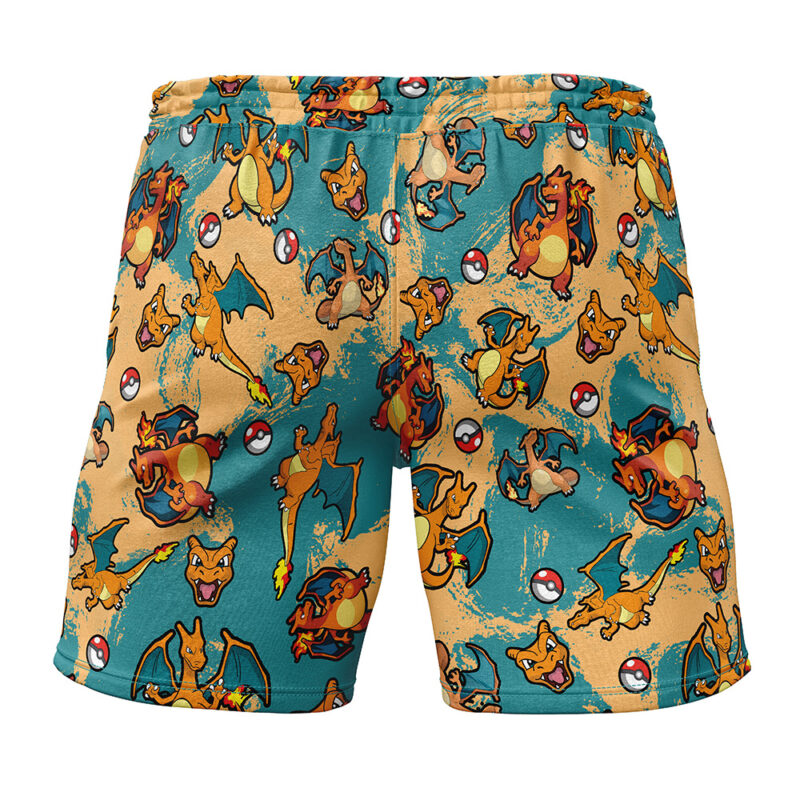 Charizard Pattern Pokemon Gym Shorts - Image 2