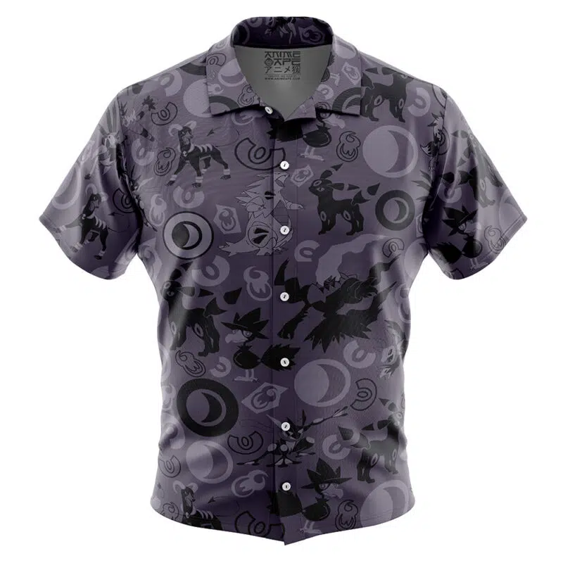 Dark Pokemon Button Up Hawaiian Shirt