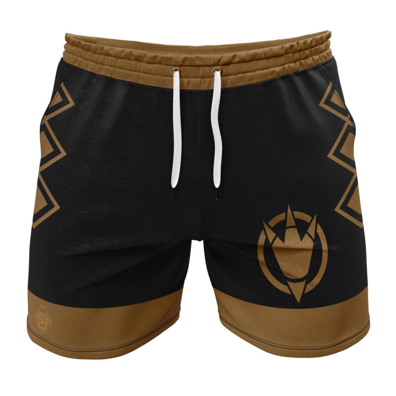 Dino Thunder Black Dino Mighty Morphin Power Rangers Gym Shorts