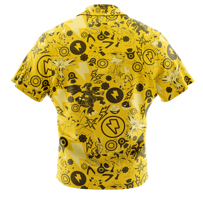 Electric Pokemon Button Up Hawaiian Shirt - Image 2
