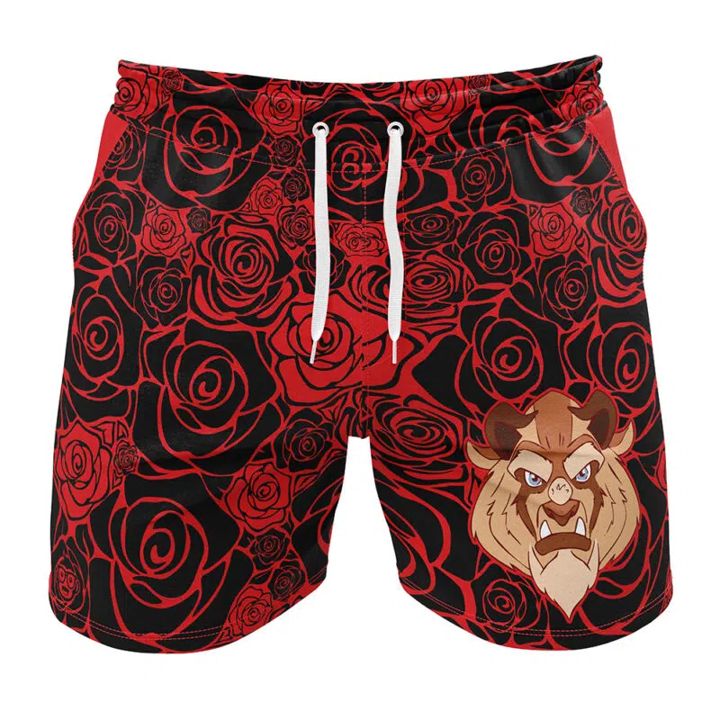 Enchanted Rose Beauty and the Beast Gym Shorts