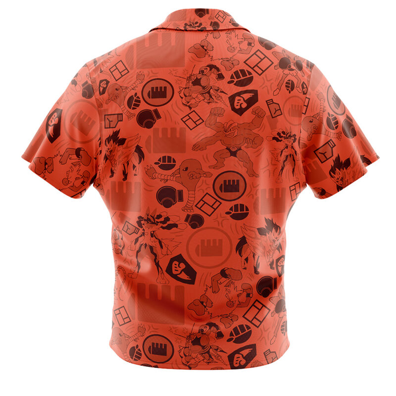 Fighting Pokemon Button Up Hawaiian Shirt - Image 2