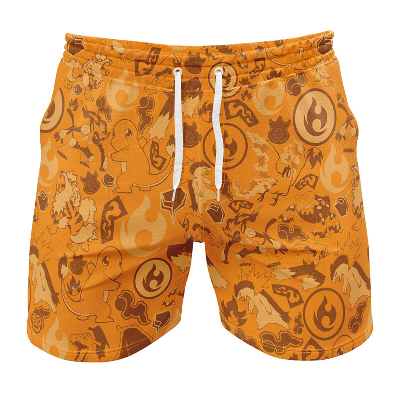 Fire Pokemon Gym Shorts