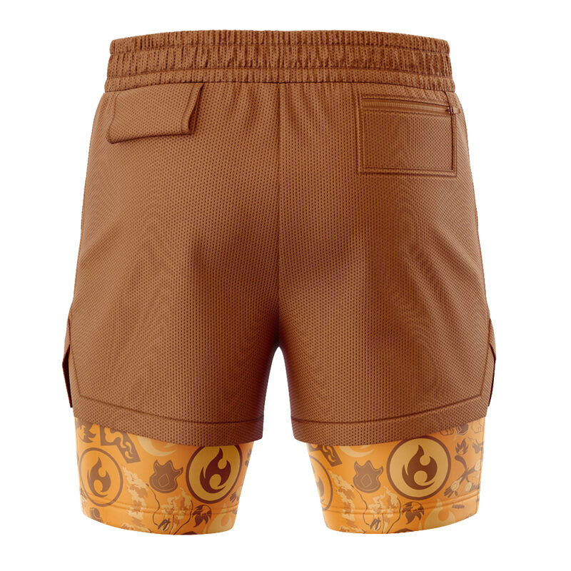 Fire Pokemon 2-in-1 Performance Shorts - Image 4