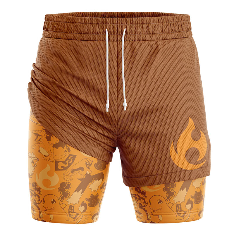 Fire Pokemon 2-in-1 Performance Shorts
