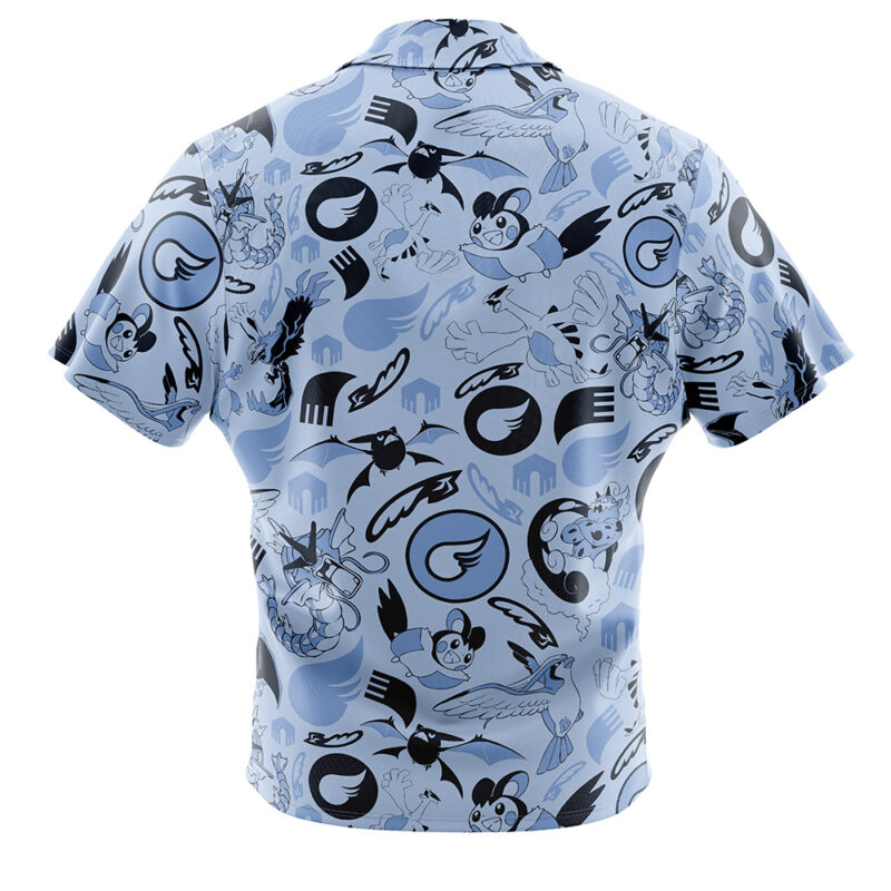 Flying Pokemon Button Up Hawaiian Shirt - Image 2