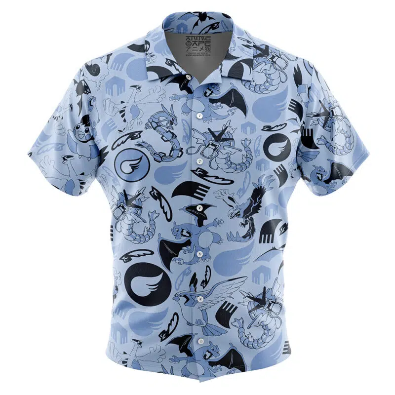 Flying Pokemon Button Up Hawaiian Shirt