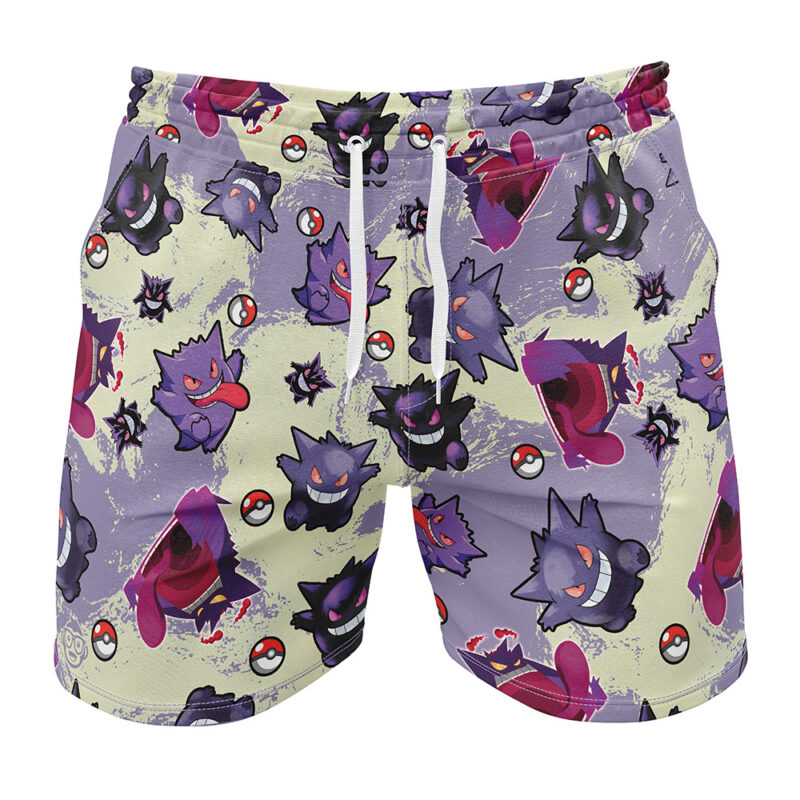 Gengar Pattern Pokemon Gym Shorts